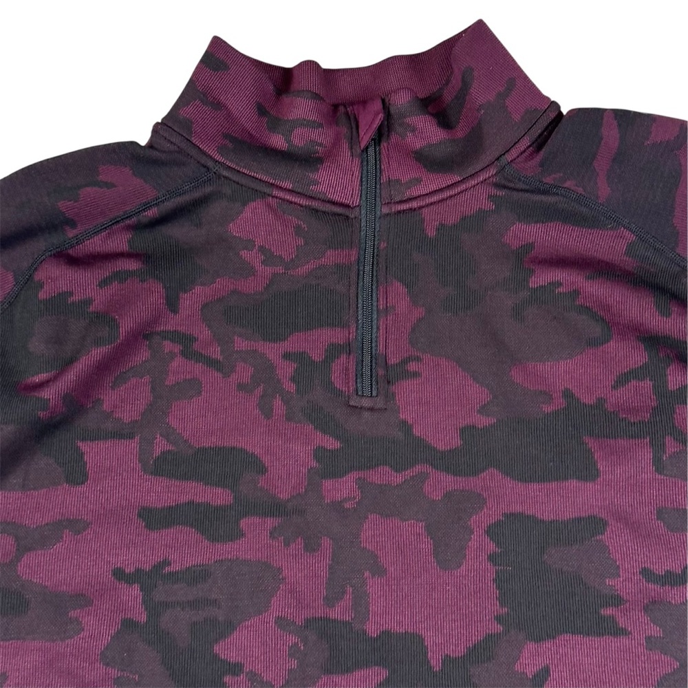 Men's Purple Camo Quarter-Zip Hoodie